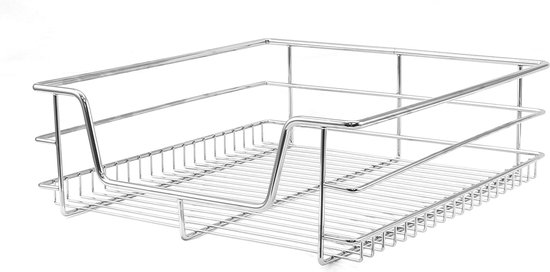 6 x Telescopische Schuiflade Keuken 60 mm - Zachte Sluiting - 15-20kg per mand - Uitschuifbaar Keukenrek 600 mm