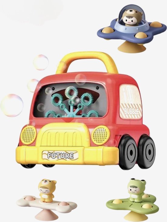 Cliste Badspeelgoed Auto met Muziek en Licht - Waterspeelgoed - Bellenblaas - Bubble Auto - Bellenblazer - inclusief bellenblaassop