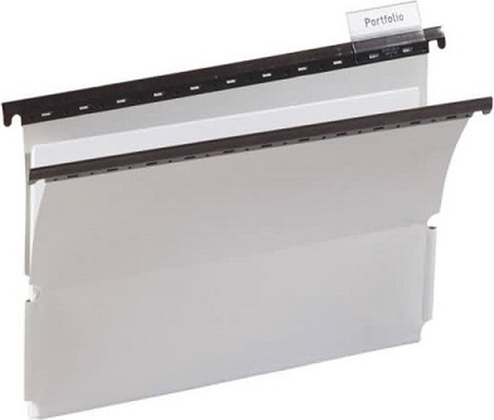 Durable hangmappen A4, lateraal, grijs, met ruiters 60mm, ds/25 stuks