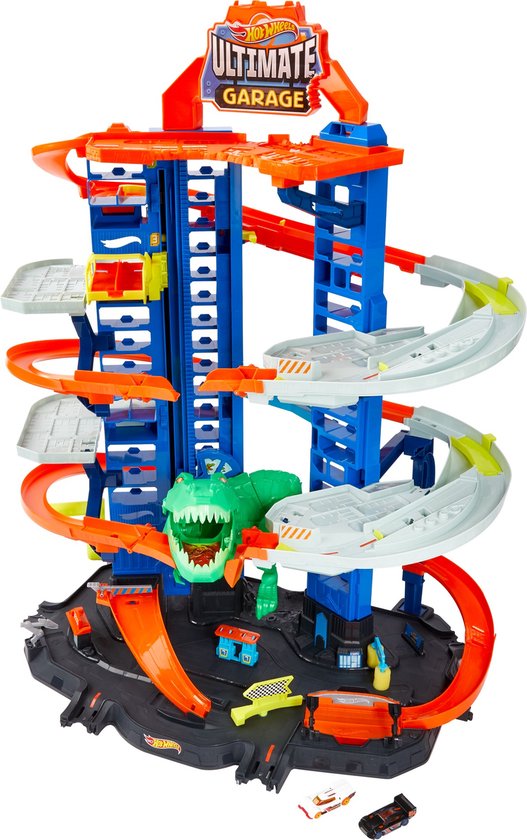 Hot Wheels City Ultimate Garage Robo T-Rex - Speelgoed auto racebaan