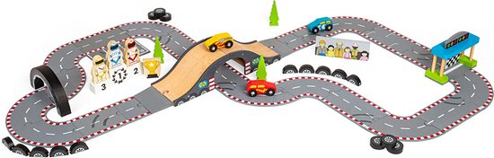 Bigjigs Rijweg Race Dag Set