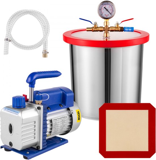 4 CFM 1/4 HP Air Conditioner Vacuum pomp met 3 Gallon vacuümkamer