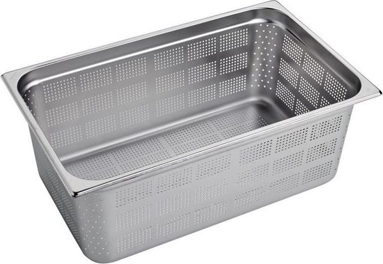 Gastrogeperforeerde RVS GN1/1 bak 200mm