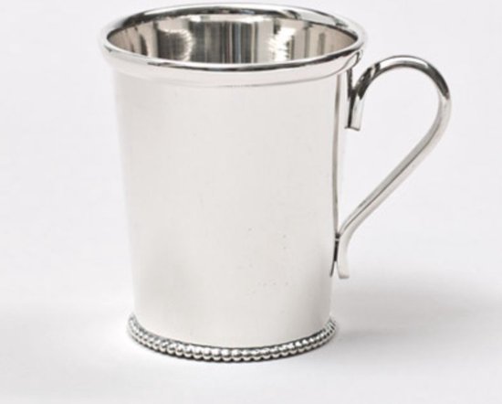 16305 - Kinderbeker Echt Zilver, met oor, parel, 95 g