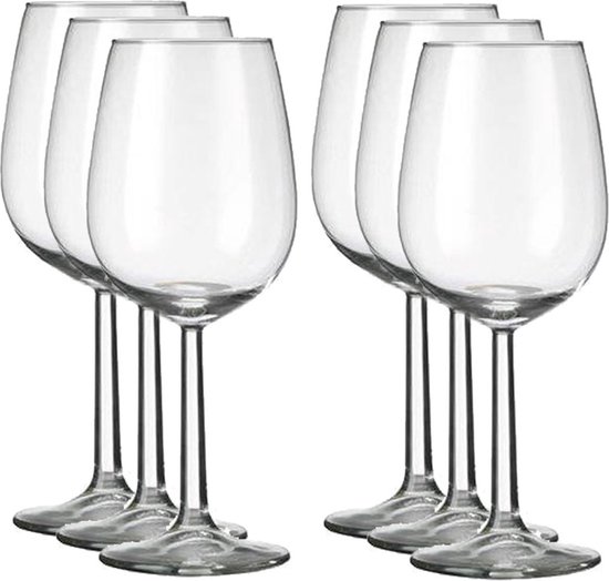 24x Luxe wijnglazen voor witte wijn 350 ml Bouquet - 35 cl - Witte wijn glazen - Wijn drinken - Wijnglazen van glas