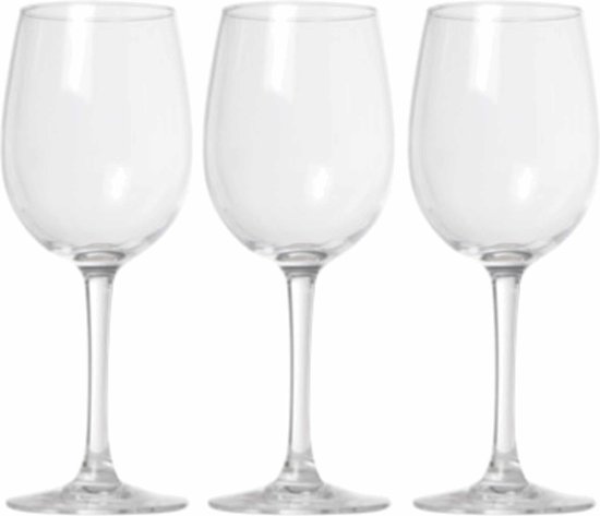 6x Stuks wijnglazen transparant 360 ml - Wijnglas voor rode of witte wijn op voet