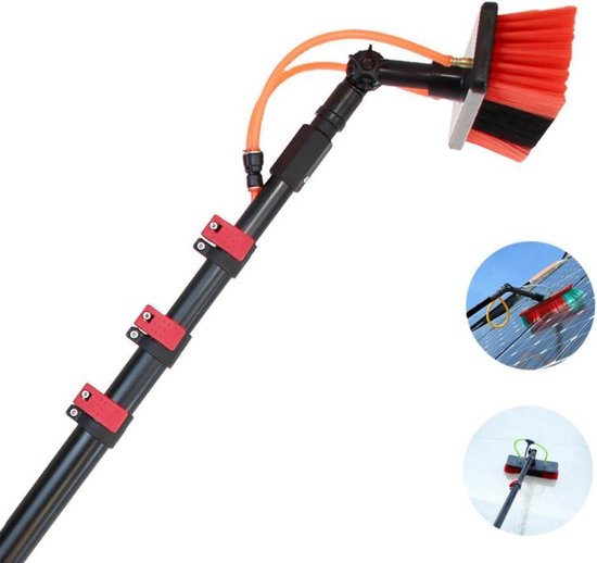 Telescopische wasborstel 6 meter met aluminium steel