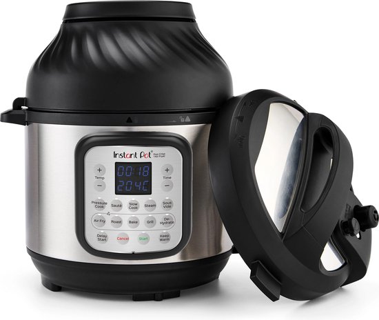 Instant Pot Duo Crisp 5,7L multicooker met airfryer 11-in-1 - snelkookpan - pressure cooker - rijstkoker - slowcooker - stomer - sous-vide