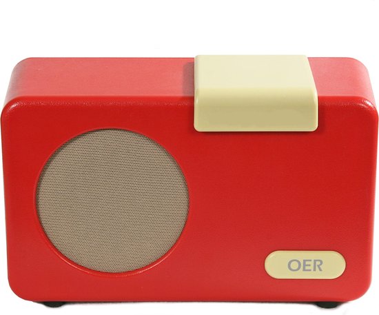 OER Muziekspeler voor Ouderen met Dementie (OER Radio) - Simpele Bediening Met 1 Knop - Dementie Hulpmiddel - Dementie Radio - Muziek en Dementie - Stevig - 4GB Geheugen - Rood