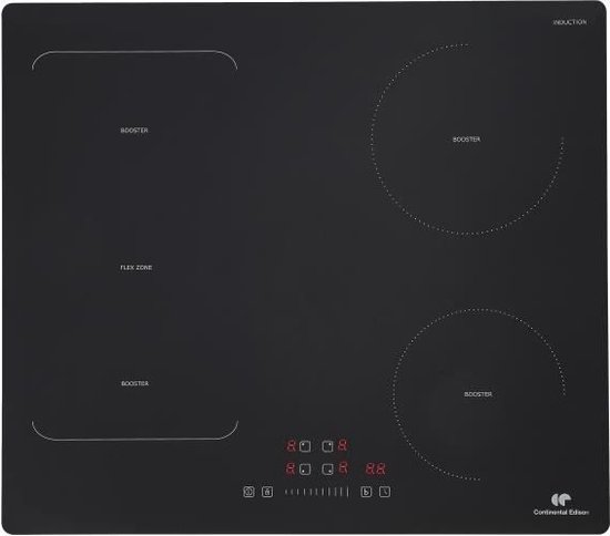 Continental Edison inductiekookplaat - 1 flexzone - Zwart