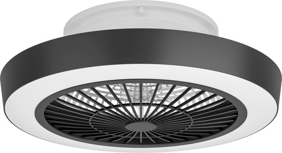 EGLO Sazan Plafondlamp met ventilator - 54,8cm - AC-longer life - Wit/Zwart