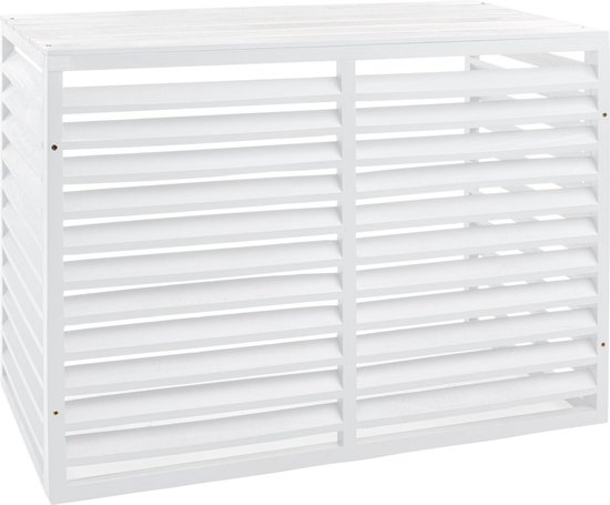 Evolar EVO-COVER-WXSW - Airco & Warmtepomp Buitenunit Omkasting - Maat XS - 90 x 60 x 40 cm - Gelakt - Hout - Wit - RAL 9003
