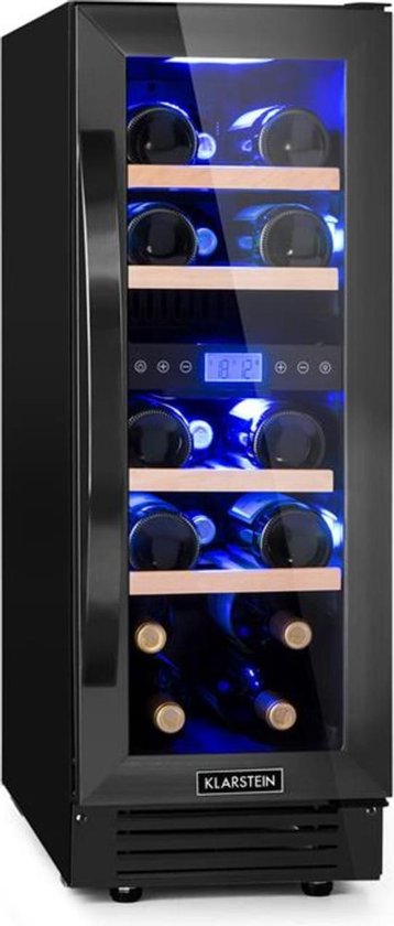 Vinovilla Duo17 twee zone-wijnkoelkast 53 l 17 flessen 3-kleurenlamp glazen deur