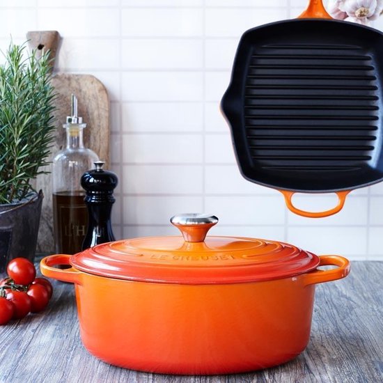 Le Creuset Ovale grillpan 32cm Oranjerood