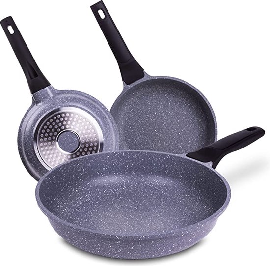 kookpotten / pannen set - Non-stick / Koekenpannenset, frying pan set, PFAS-vrij, vaatwasserbestendig