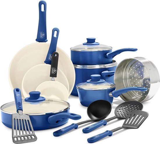 kookpotten / pannen set - Non-stick / Koekenpannenset, frying pan set, PFAS-vrij, vaatwasserbestendig