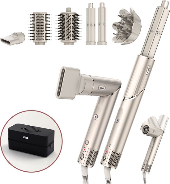 Shark FlexStyle 5-in-1 Föhn en Multistyler - Airstyler, Diffuser, Concentrator, Volume- en Stijlborstel - Zilver/Goud - HD440SLEU