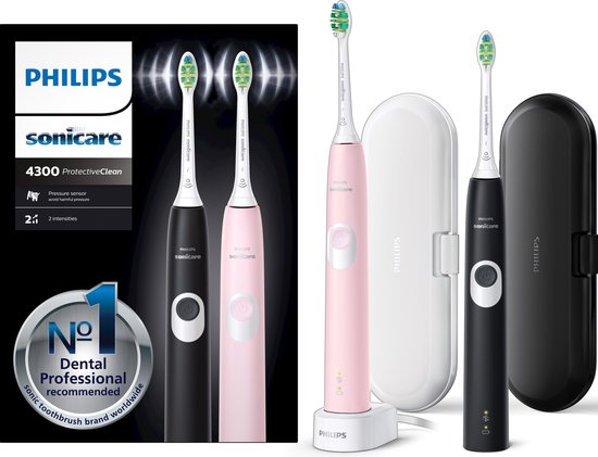 Philips Sonicare ProtectiveClean 4300 HX6800/35 - Elektrische tandenborstel - Roze & Zwart
