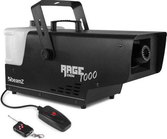 Sneeuwmachine - BeamZ RAGE1000SNOW - met draadloze en bedrade afstandsbediening