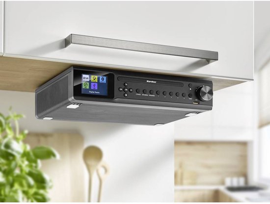 Karcher RA 2060D-B Onderbouwradio DAB+, VHF (FM) DAB+, FM, Bluetooth, CD Zwart