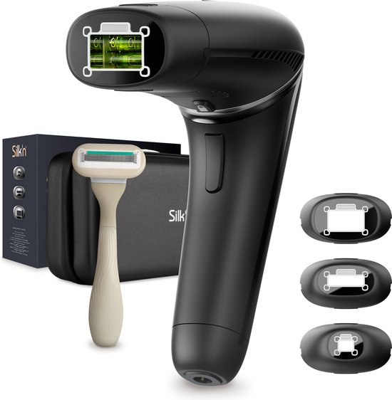 Silk'n 7 Ontharing - Promopack met Esse Body Oil - Ontharingsapparaat geschikt voor alle huidstypes en haarkleuren - Zwart