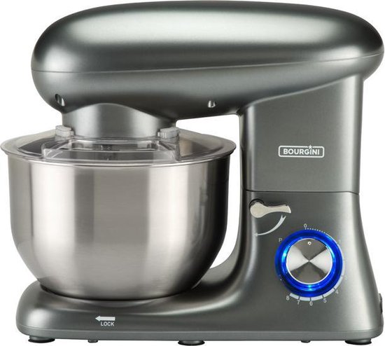Bourgini Kitchen Chef Plus 5.5L - Keukenmixer - Keukenmachine - Grijs