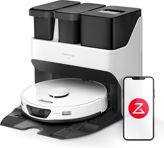 Roborock S7 Max Ultra - Robotstofzuiger - Wit met Auto Leeg Wassen Vullen Dock - Warme lucht drogen - Aangepaste Reiniging