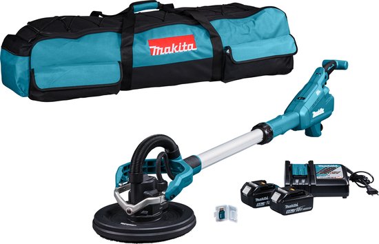 Makita DSL801RTEU Accu Langnek Schuurmachine 225mm AWS 18V 5.0Ah in Tas