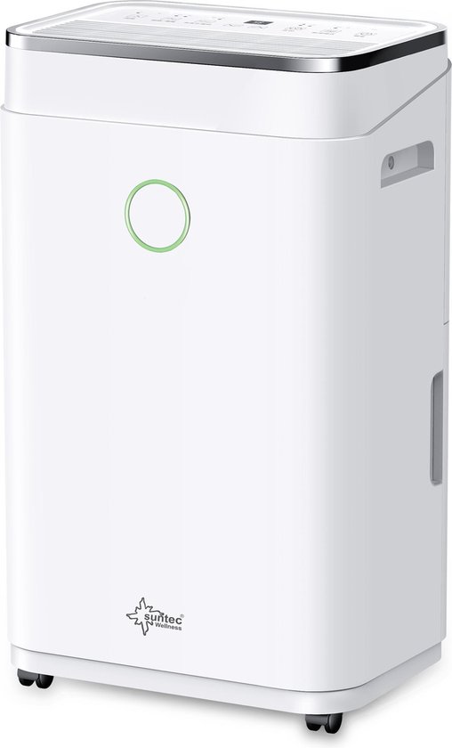 SUNTEC DryFix 20 Design Luchtontvochtiger - Voor ruimtes tot 63 m² of 150 m³ | Kamerontvochtiger met ontvochtiging van 20 l/dag | 3-in-1 ontvochtiger | Luchtreiniger | Wasdroger | Mobiel en elektrisch