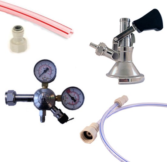 Tapset voor biertap met Platte schuifkoppeling | A-type koppeling