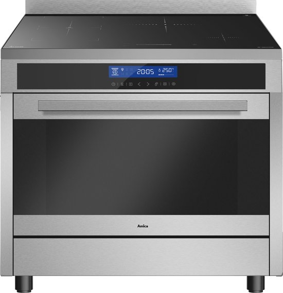 Amica ACIS2115S - Inductie fornuis 90cm - Heteluchtoven 108 L - Katalyse - 1-2-3 fase - Boosters