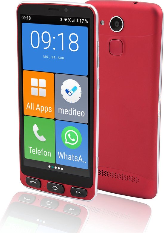 Olympia Neo 14 cm (5.5") Dual SIM Android 10.0 4G USB Type-C 2 GB 16 GB 2400 mAh Zwart, Rood