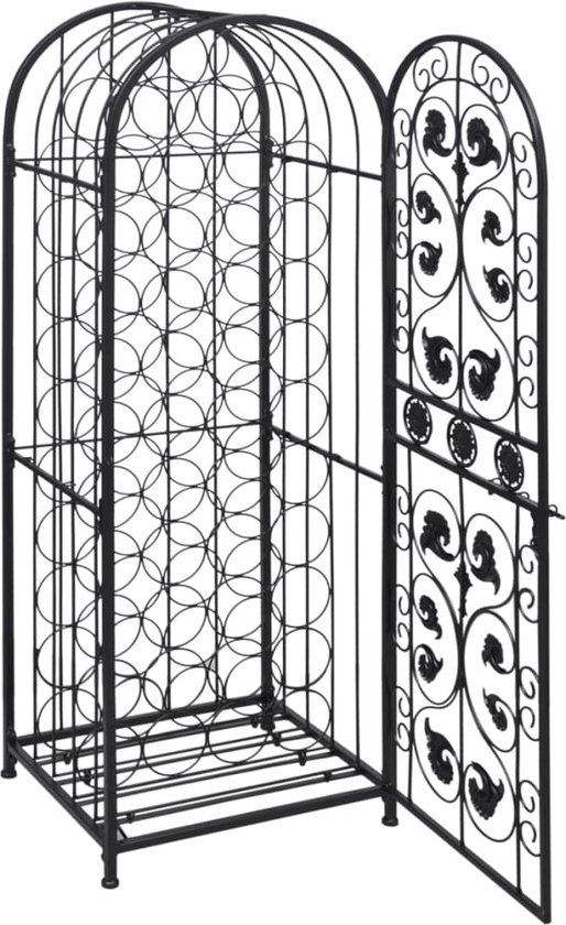 vidaXL-Wijnrek-voor-45-flessen-metaal