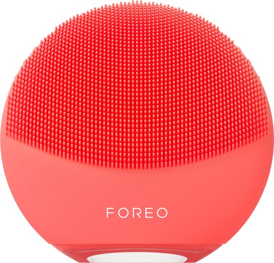 FOREO LUNA 4 mini smart 2-zone gezichtsreinigingsborstel voor alle huidtypen, Coral