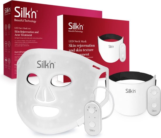 Silk'n Skincare - Gezichtsmasker met LED-technologie - Voordeelverpakking nek en gezicht