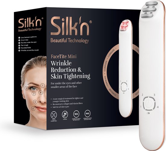 Silk'n FaceTite Mini - Huidverjongingsapparaat - Microdermabrasie - Rimpelvermindering & huidverstrakking - Herstelt collageen- en elastinevezels