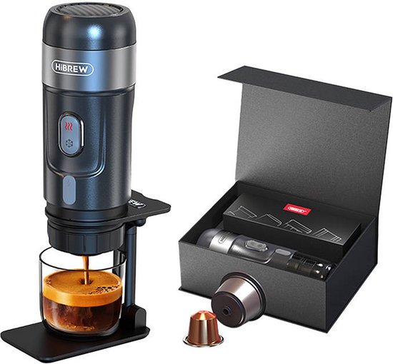 Hibrew Coffie Maker Draagbare Koffiezetapparaat Voor Auto & Thuis, DC12V Expresso Koffiezetapparaat Fit Nexpresso Dolce Pod Capsule Koffie Poeder H4A