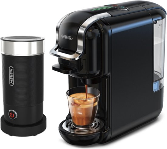 Happyment 5 in 1 Koffiemachine - Koffiezetapparaat - Koffie Automaat - Automatisch - Nespresso - Dolce Gusto - Koffiepoeder - Koffiepads - Zwart
