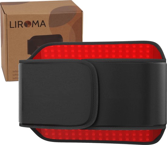 LIROMA® Draagbare Infrarood Rugband - Onderrug, Schouders, Benen - Infraroodtherapie - Ver-Infrarood - Infraroodlamp - Afslankband - Fitness belt - Warmteband - Rood licht therapie - Red Light therapy