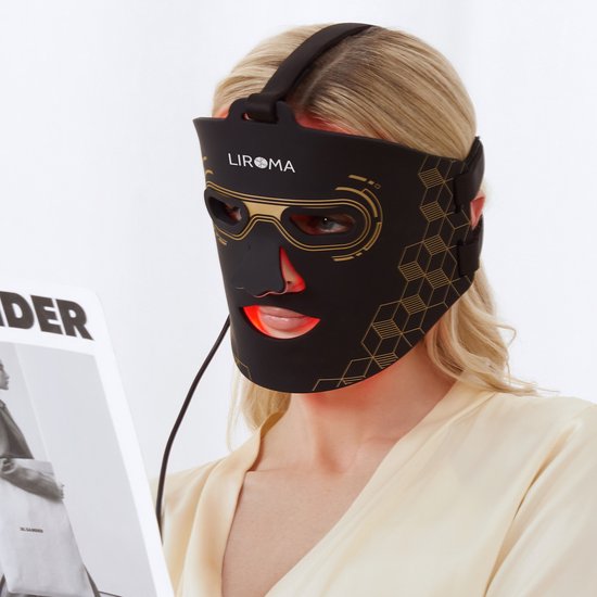 LIROMA - LED Gezichtsmasker - 4 Kleuren - Timer - Acne behandeling - Infraroodtherapie - infraroodlamp - Infrarood Masker - Acne Patch - Face Mask Skincare - Lichttherapie