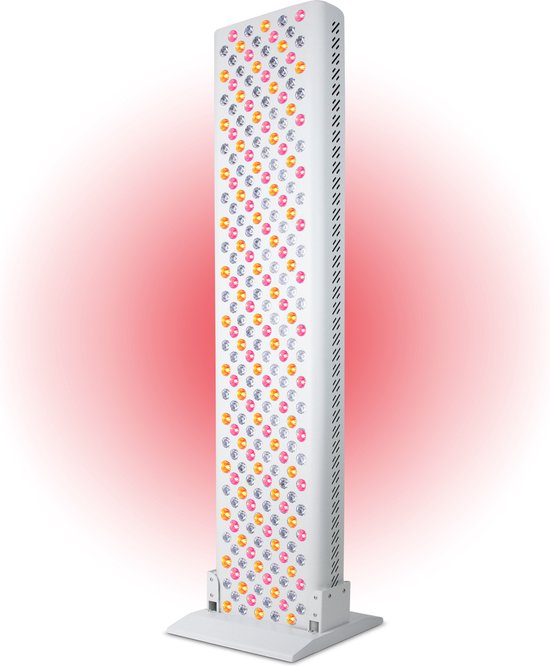 LIROMA® LED Infraroodlamp 300 - 4 Golflengten - Timer - Rood licht therapie - Collageen Lamp – Bevordert bloedcirculatie – Fibromyalgie - Warmtelamp - Lichttherapie - Infrarood sauna