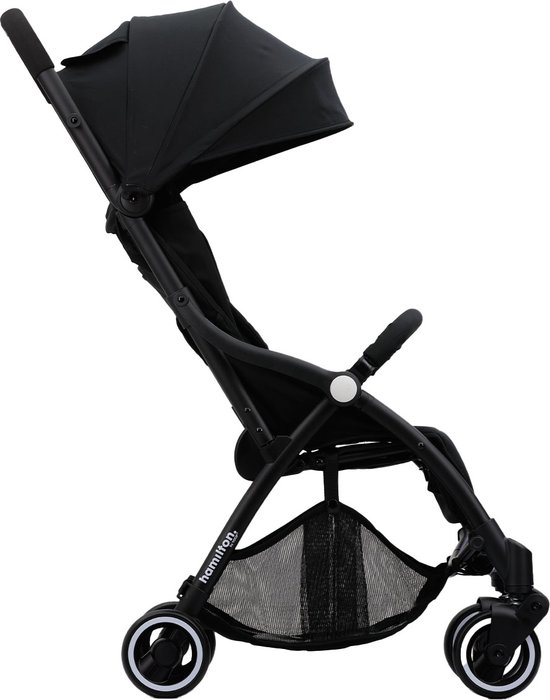 Hamilton by Yoop S1 Plus Buggy – Lichtgewicht Wandelwagen tot 22kg – MagicFold™ Technologie – Plooibuggy – Verstelbare en Wendbare Kinderwagen – Zwart