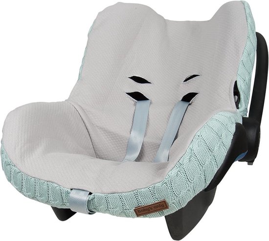 Baby's Only Baby autostoelhoes 0+ Cable - Hoes voor autostoel groep 0+ - Geschikt voor Maxi-Cosi - Mint - Geschikt voor 3-puntsgordel
