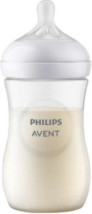 Philips Avent Natural Response Babyfles - 1 Fles - 260 ml - 1+ maanden - Snelheid 3-speen - SCY903/01 - Babyfles