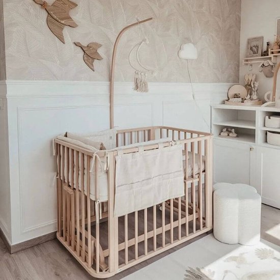 Co-sleeper ledikant Naturel met matras - BabyRace