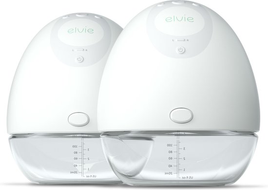 Elvie Pump  Dubbele Elektrische Borstkolf - Draagbaar - Hands-free - Geluidsloos - incl. 4 flessen