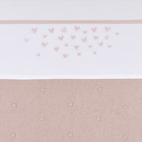 Meyco Baby Hearts ledikant laken - soft pink - 100x150cm
