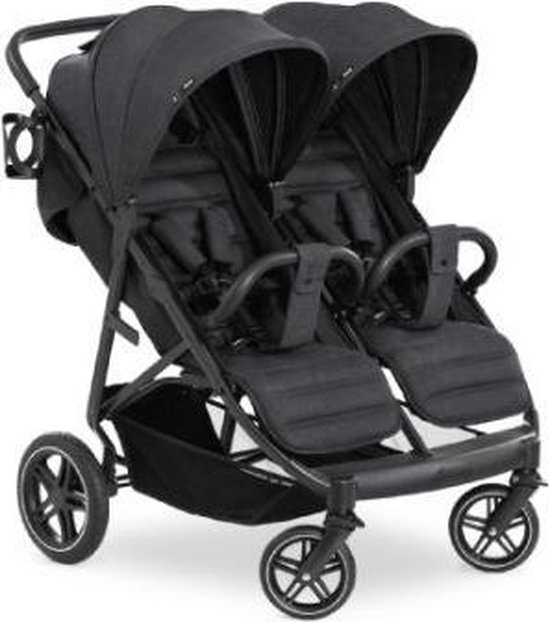 Hauck Uptown Duo dubbele kinderwagen, Melange zwart
