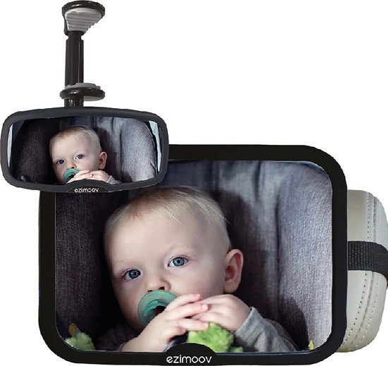 EZI MIRROR PACK - Eco friendly - Auto spiegel baby - spiegel set - grote spiegel - achterbank - achteruitkijk spiegel - verstelbare klem - verstelbare spiegels - duurzaam - kind zien - baby - kind