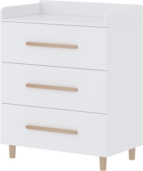 Cabino Commode / Verzorgingstafel Baby Stockholm - Wit